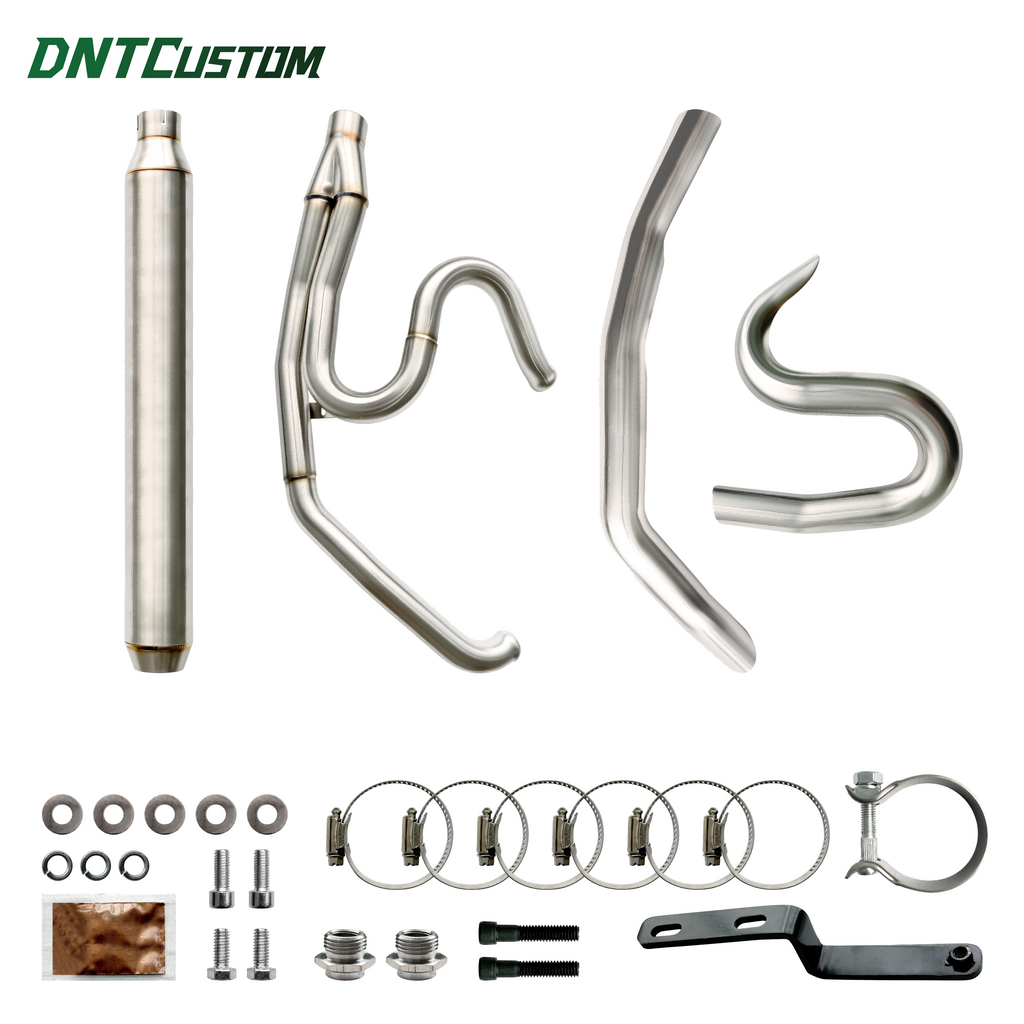 Stainless Steel 2IN1 Exhaust System Long Version For Harley Touring 2017-2026