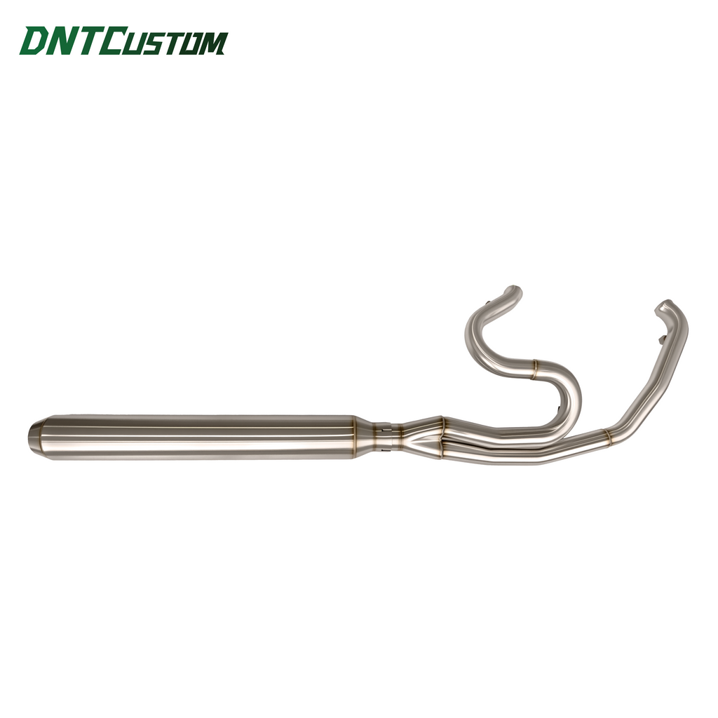 Stainless Steel 2IN1 Exhaust System Long Version For Harley Touring 2017-2026