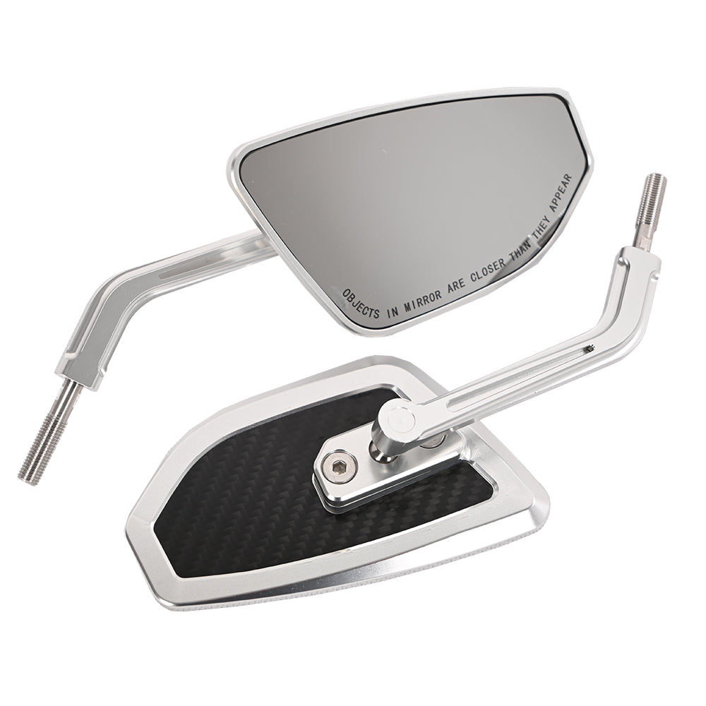Performance Style Mirrors Rear View Mirrors CNC with Carbon Slim Look Universal forFor Harley Touring Softail Dyna Sportster Street Bob Low Rider S Road King Fatboy XL883