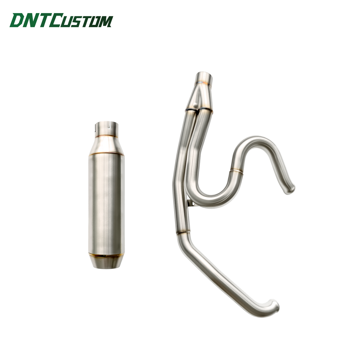 Stainless Steel 2IN1 Exhaust System Short Version For Harley Touring 2017-2026