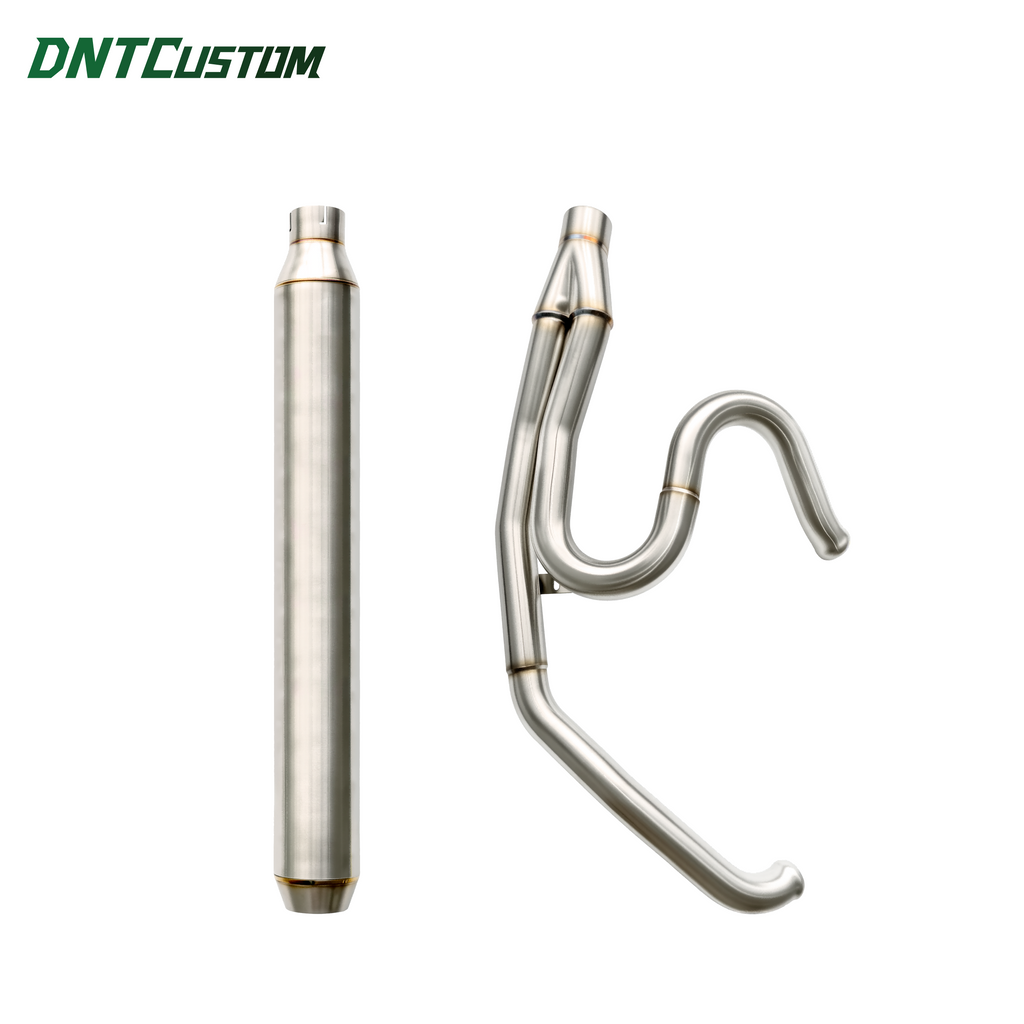 Stainless Steel 2IN1 Exhaust System Long Version For Harley Touring 2017-2026