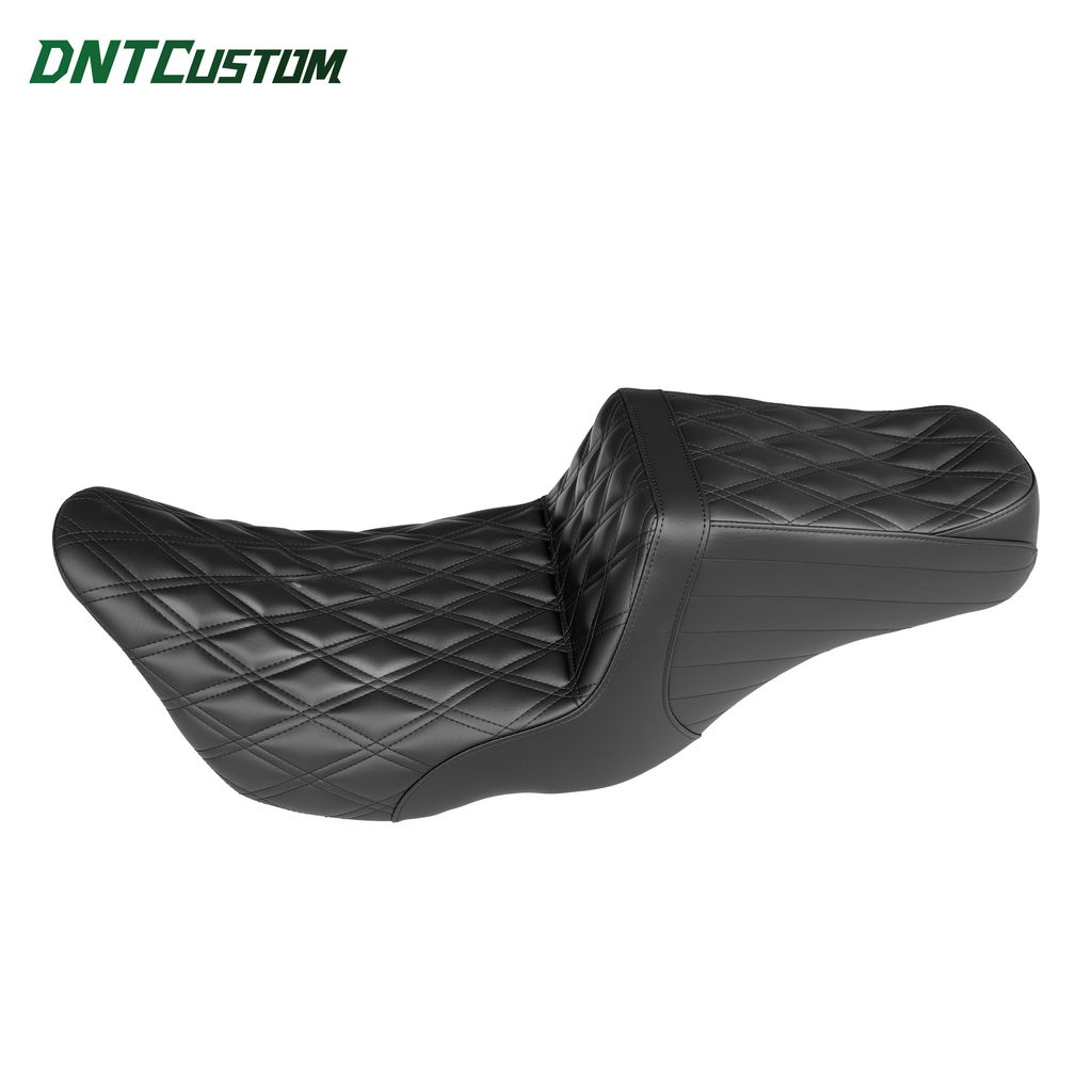 Tail Up With Gel Seat Black Double Diamond Stitch Fits Touring Street Glide Road Glide 2008-2023