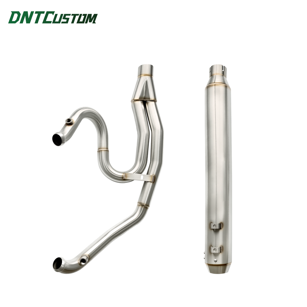 Stainless Steel 2IN1 Exhaust System Long Version For Harley Touring 2017-2026