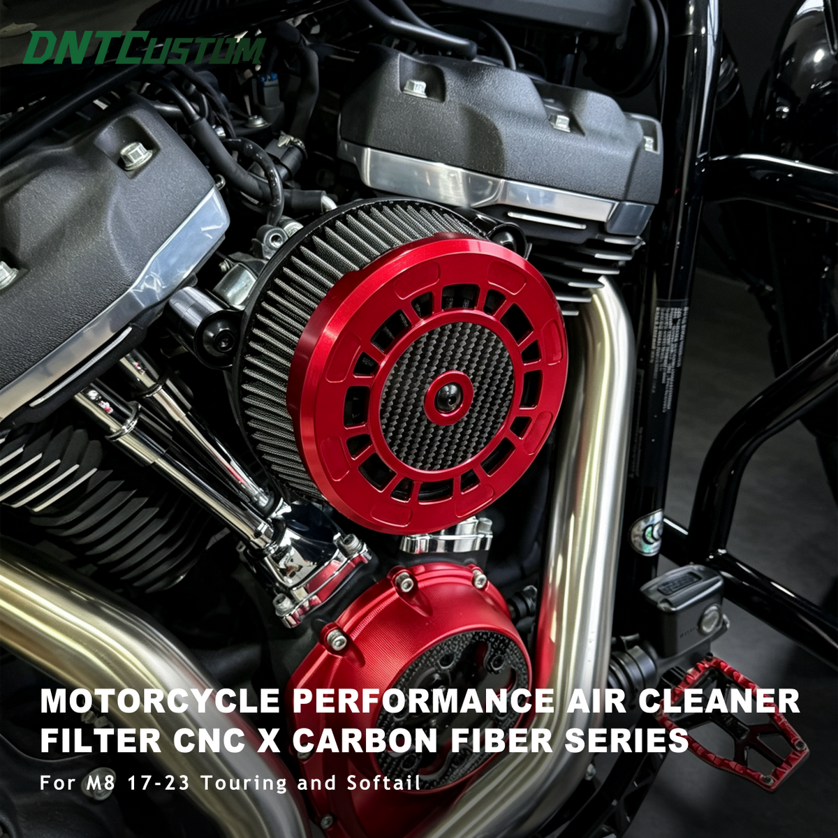 Performance Air Cleaner Filter CNC&Carbon Fiber Series for M8 17-23 Touring and Softail