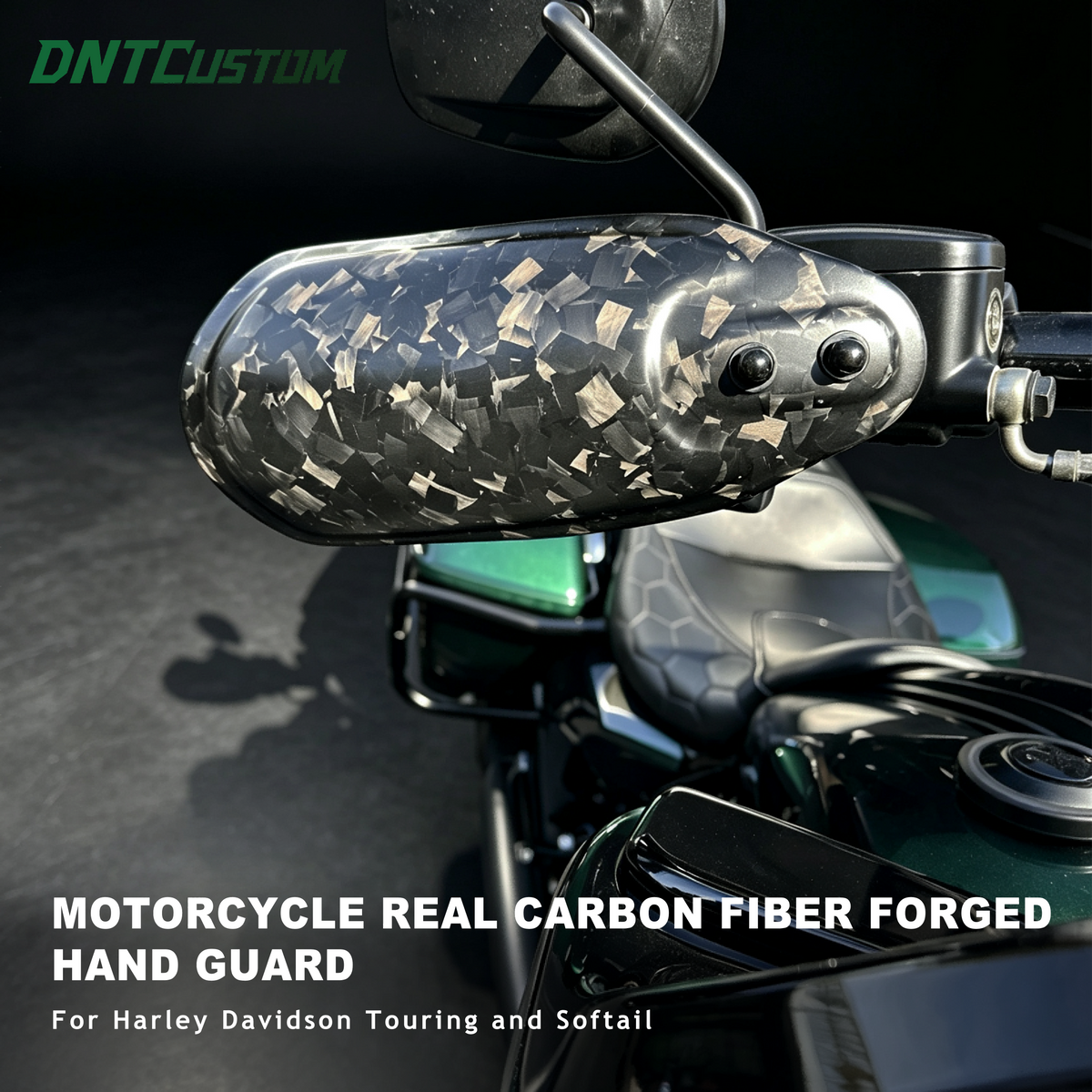 Forged Dry Carbon Fiber 3K Hand Guard For Harley Davidson