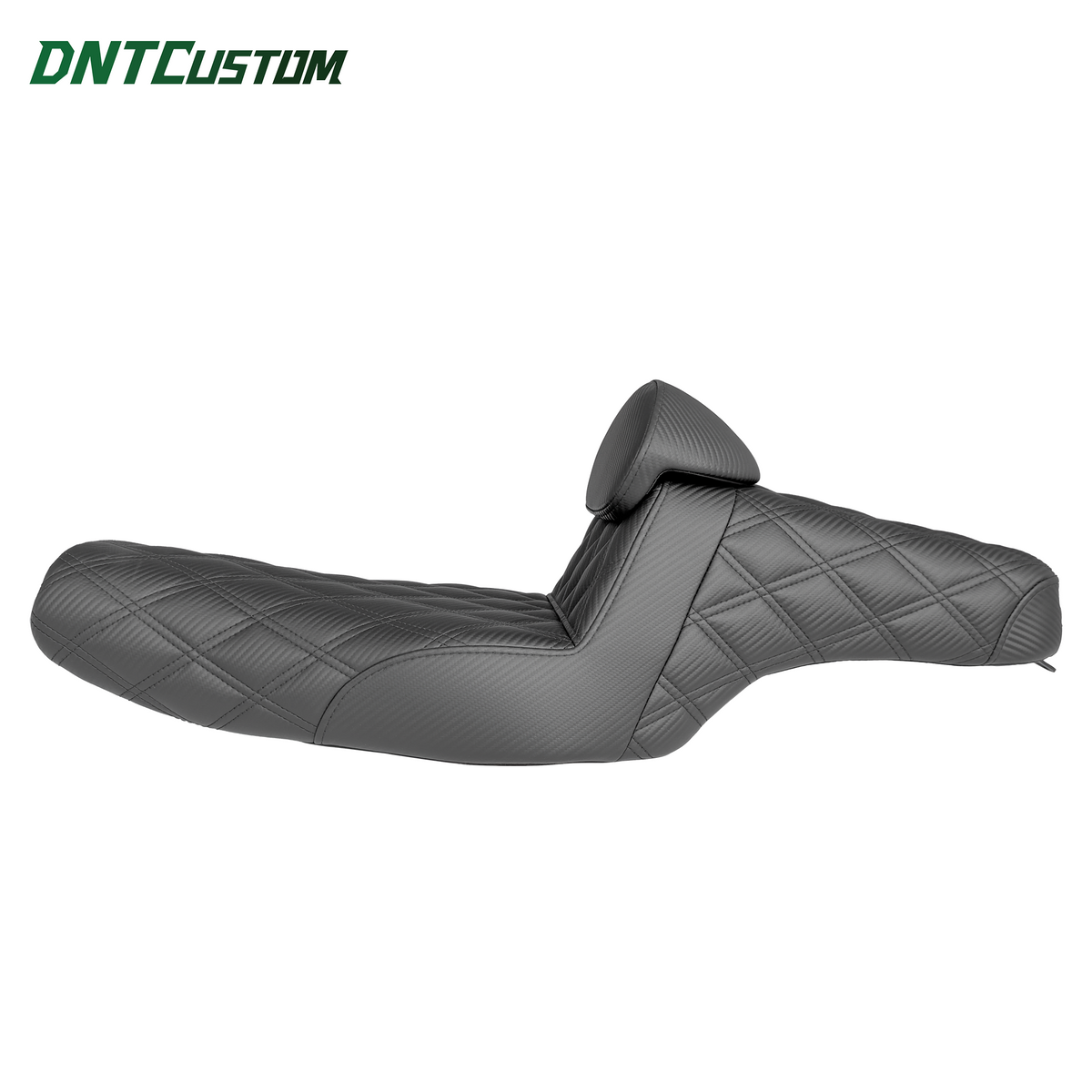 Step up seat with driver backrest Diamond pattern for Harley Sportster 2004-2022