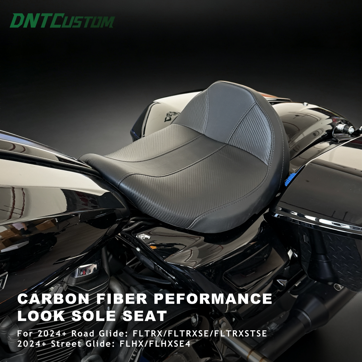 Carbon Fiber Peformance Look Sole Seat For 2024+ Road Glide FLTRX FLTRXSE FLTRXSTSE 2024+ Street Glide FLHX FLHXSE4