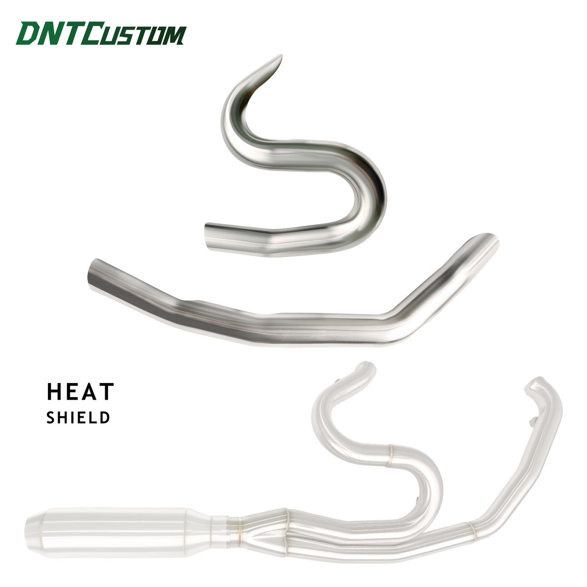 Stainless Steel 2IN1 Exhaust System Short Version For Harley Touring 2017-2026