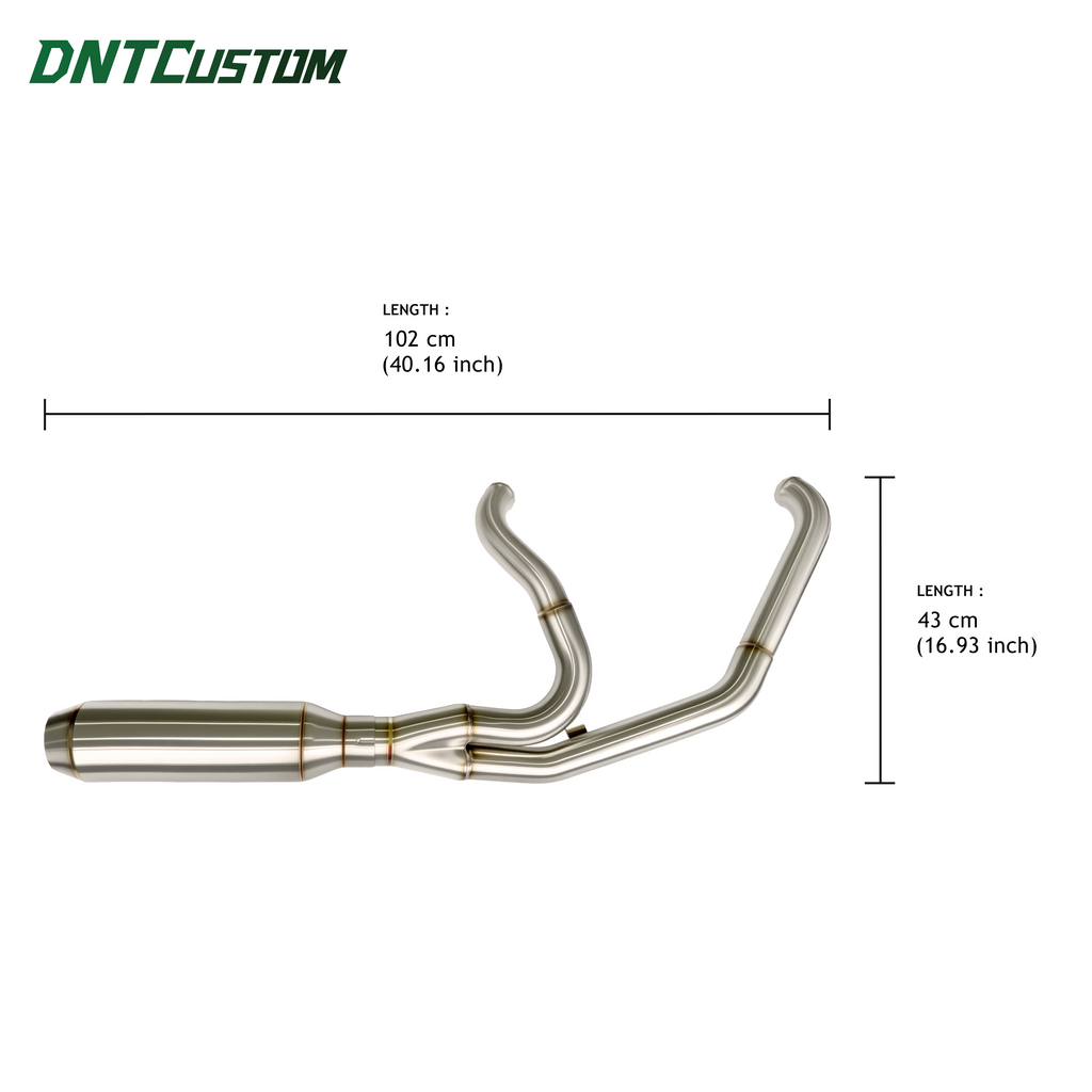 Stainless Steel 2IN1 Exhaust System For 2018-2026 Harley Softail Street Bob Low Rider S/ST Fatboy Breakout Slim