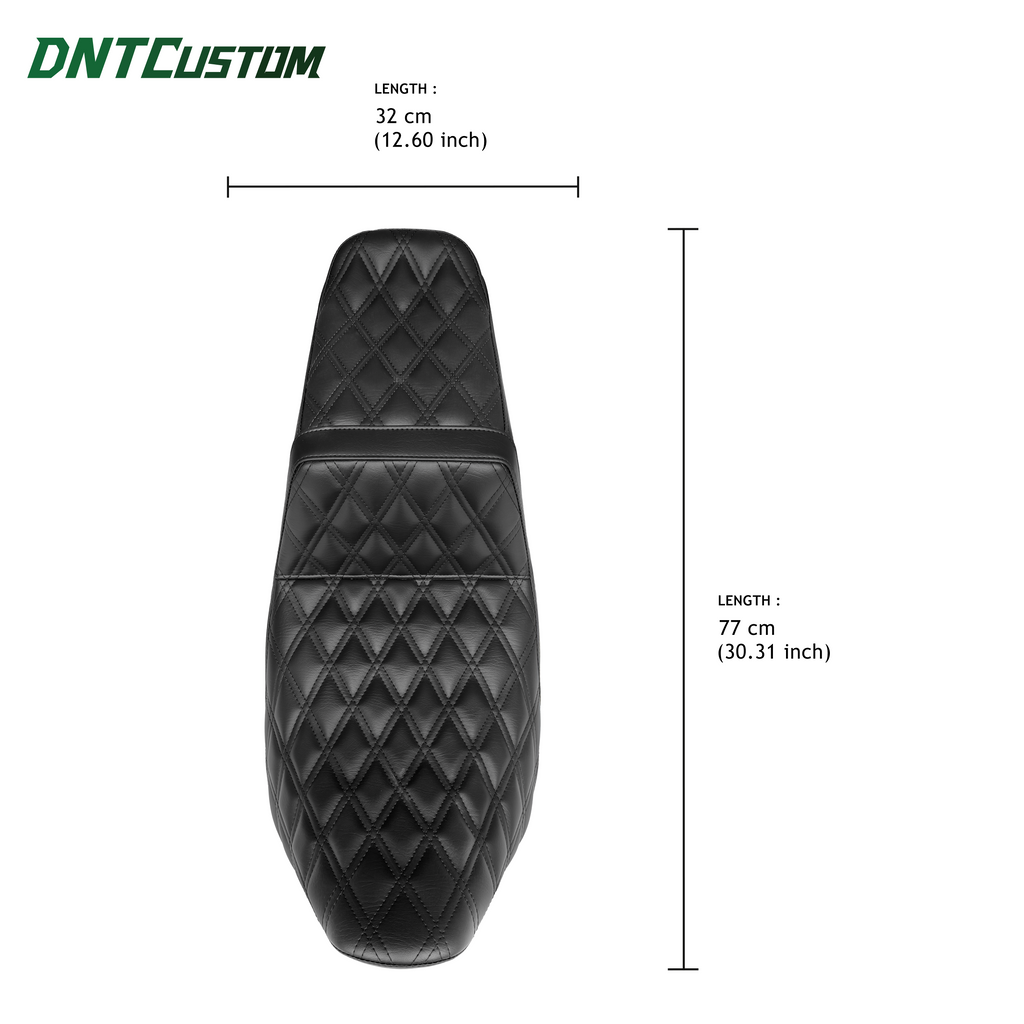Tail Up With Gel Seat Black Double Diamond Stitch Fits Touring Street Glide Road Glide 2008-2023