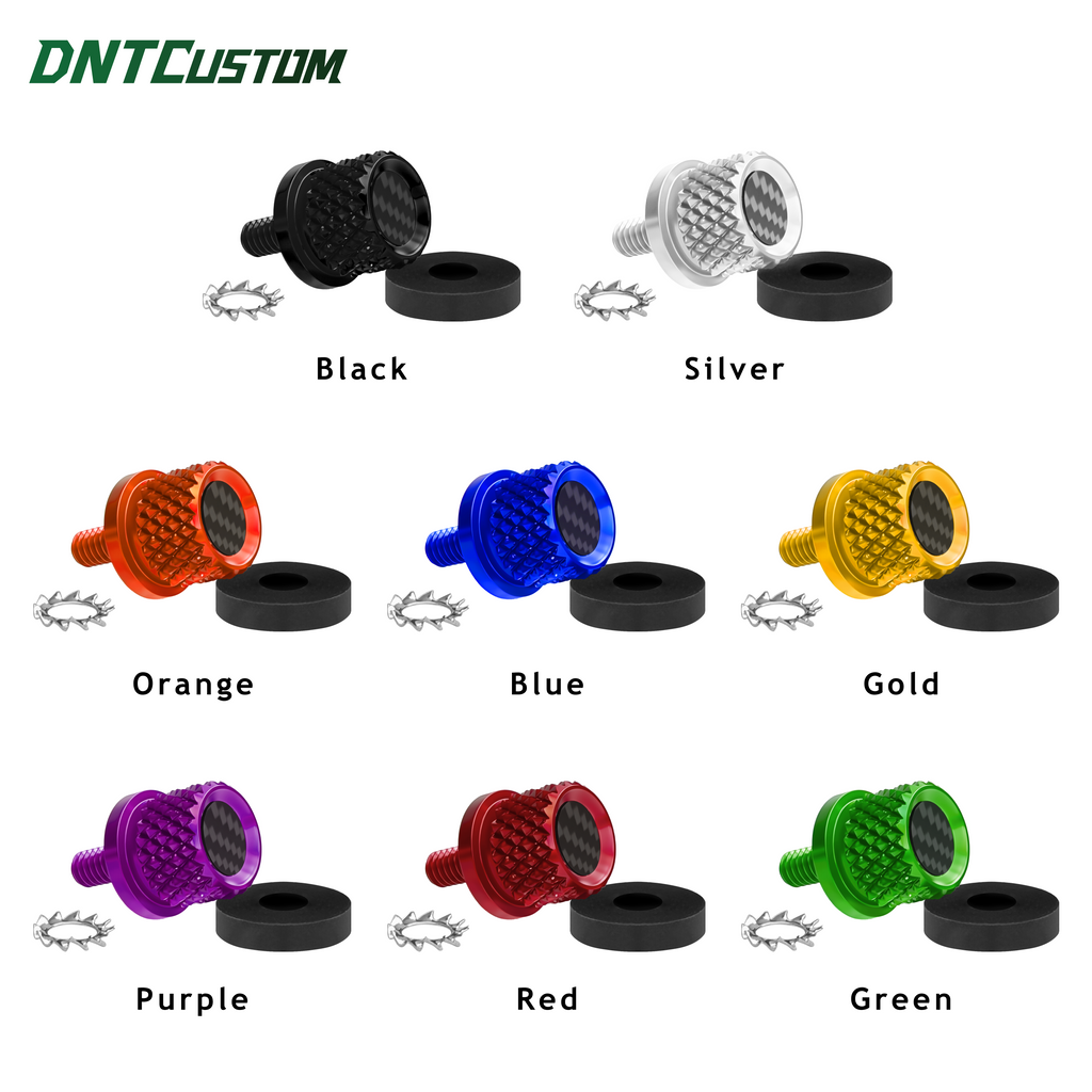 Performance Seat Screws Bolt With Carbn Fiber For Univeral Harley Davidson