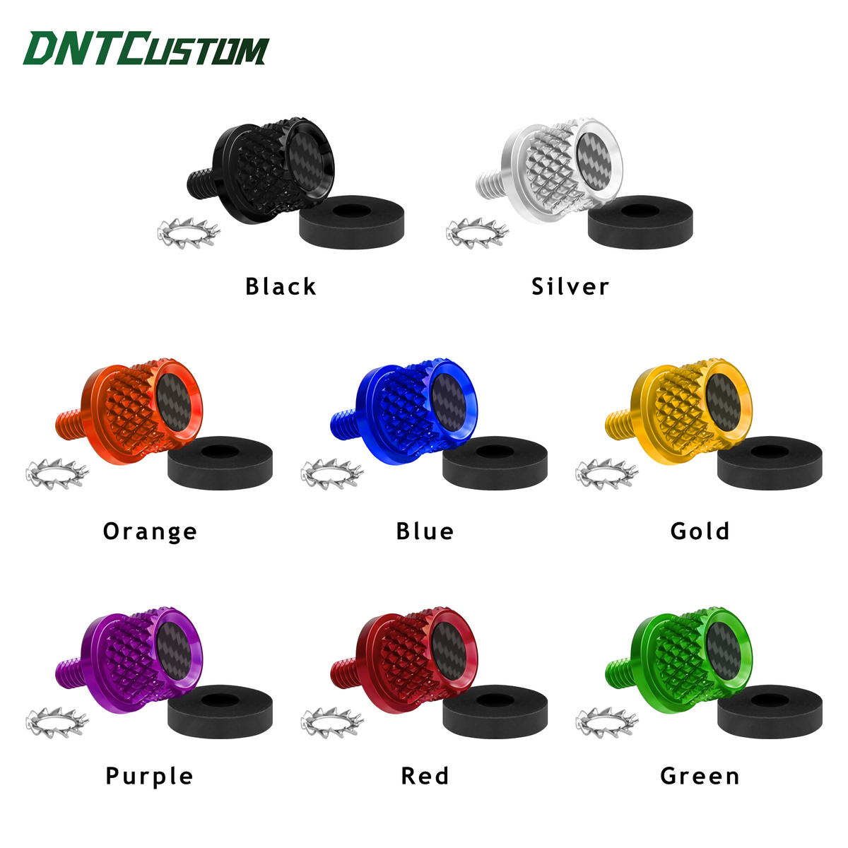 Performance Seat Screws Bolt With Carbn Fiber For Univeral Harley Davidson
