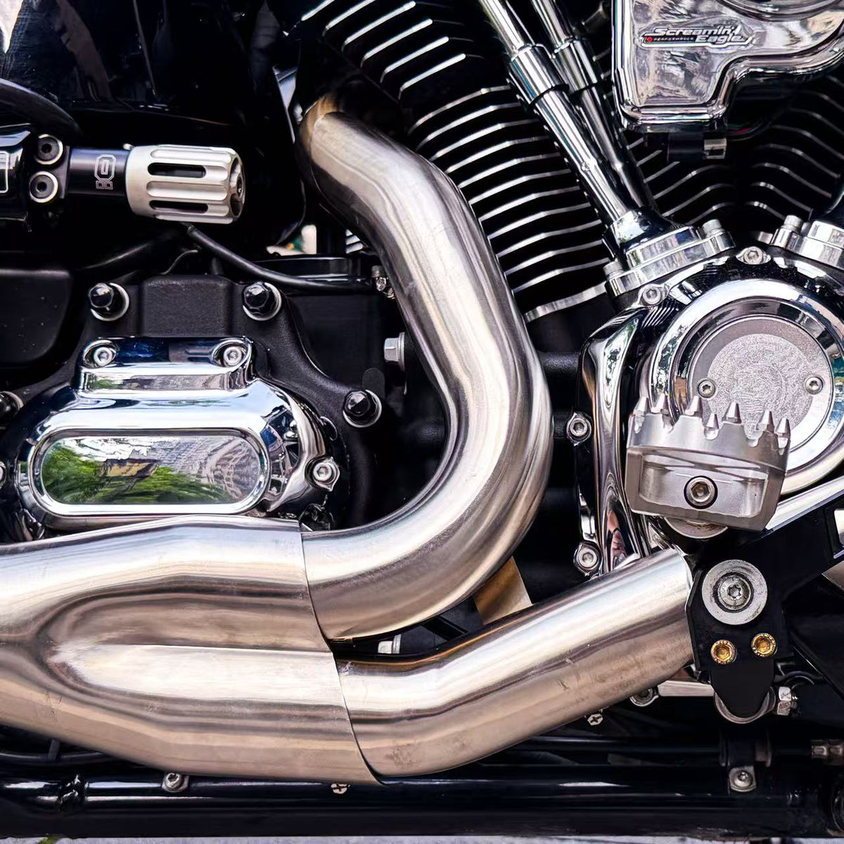 Stainless Steel 2IN1 Exhaust System For 2018-2026 Harley Softail Street Bob Low Rider S/ST Fatboy Breakout Slim
