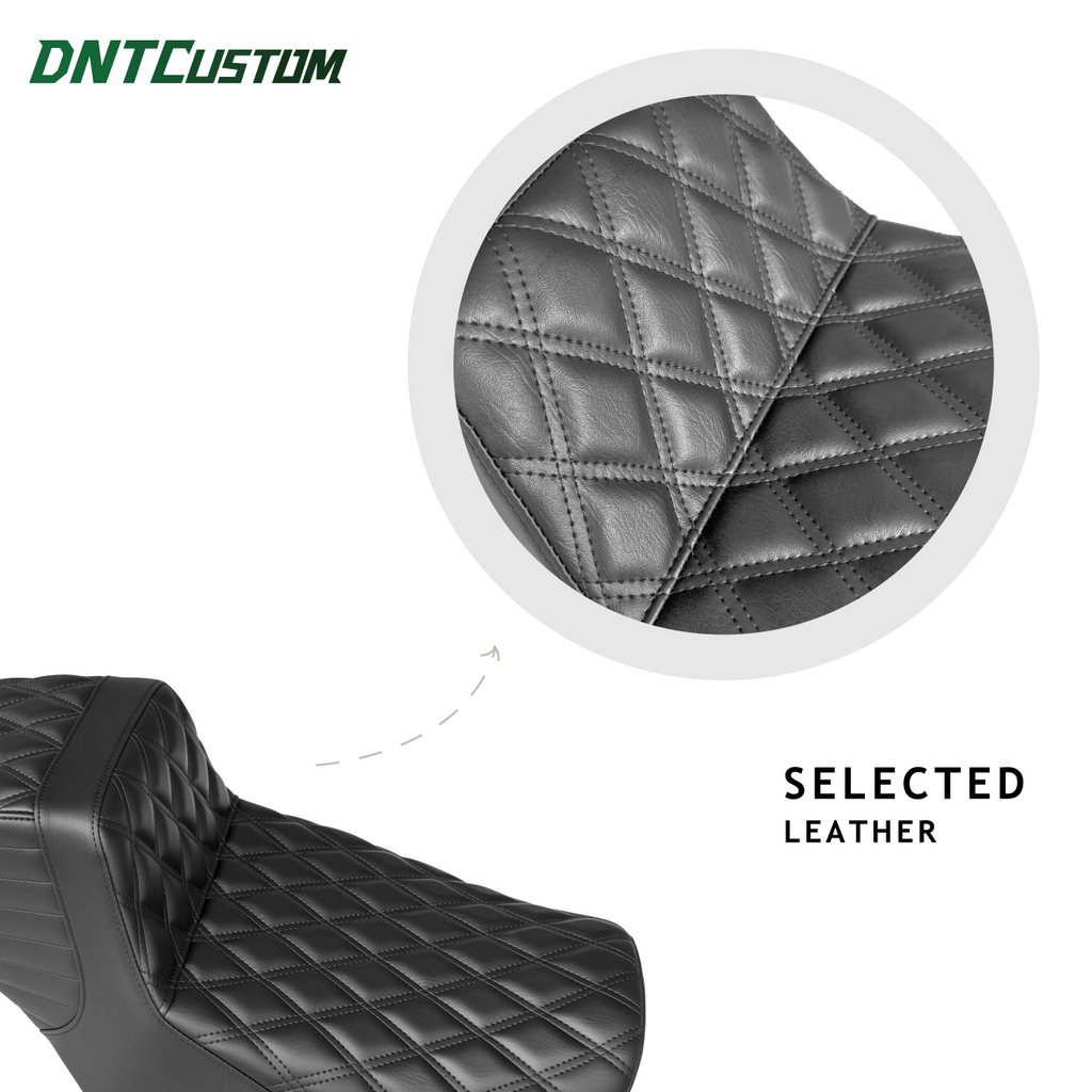 Tail Up With Gel Seat Black Double Diamond Stitch Fits CVO Touring 2023up Street Glide & Road Glide 2024up, Touring 2025up