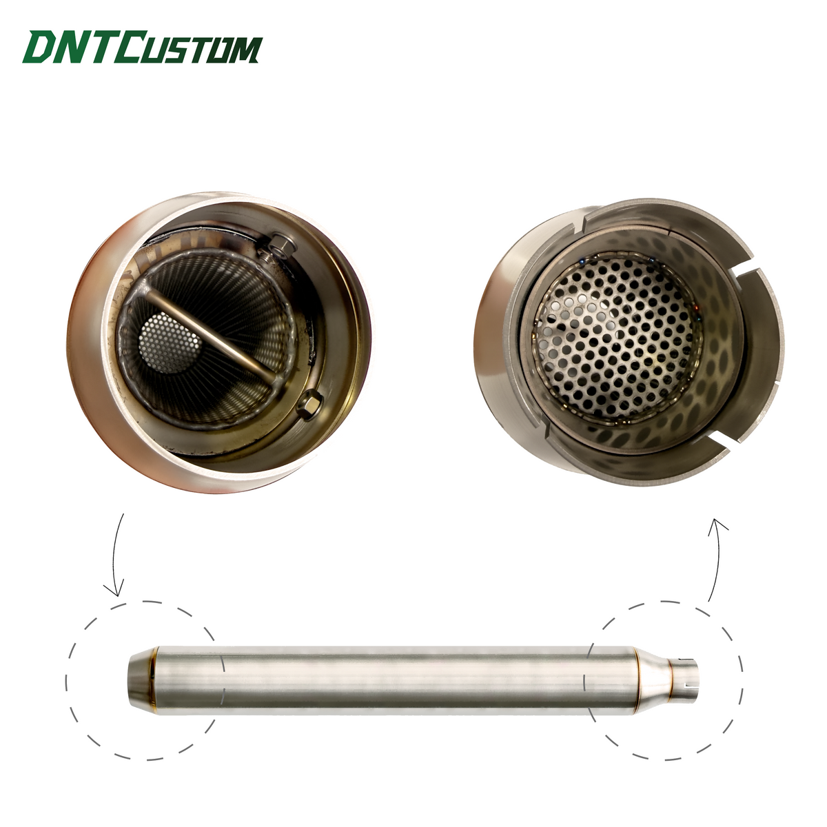 Stainless Steel 2IN1 Exhaust System Short Version For Harley Touring 2017-2026