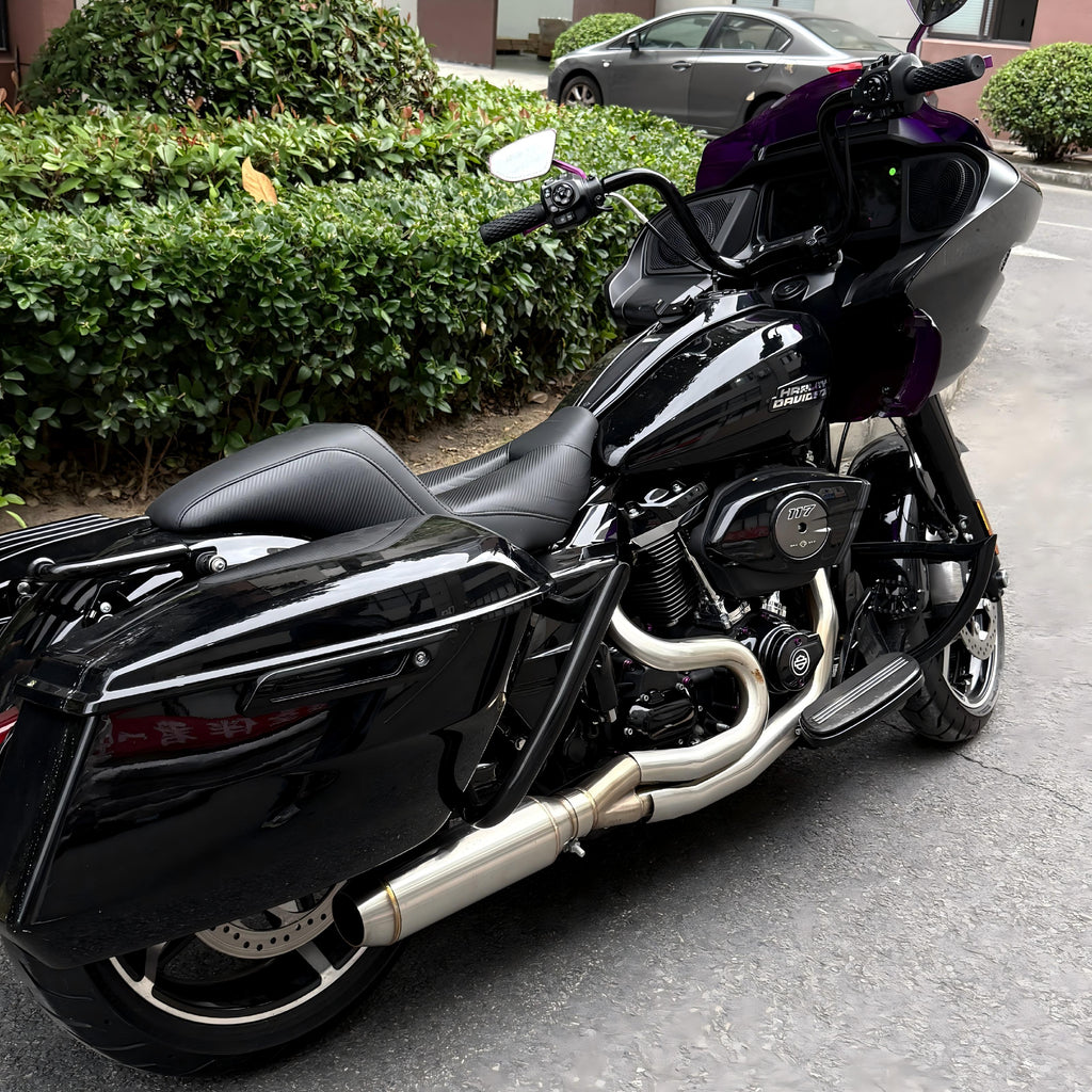 Stainless Steel 2IN1 Exhaust System Short Version For Harley Touring 2017-2026