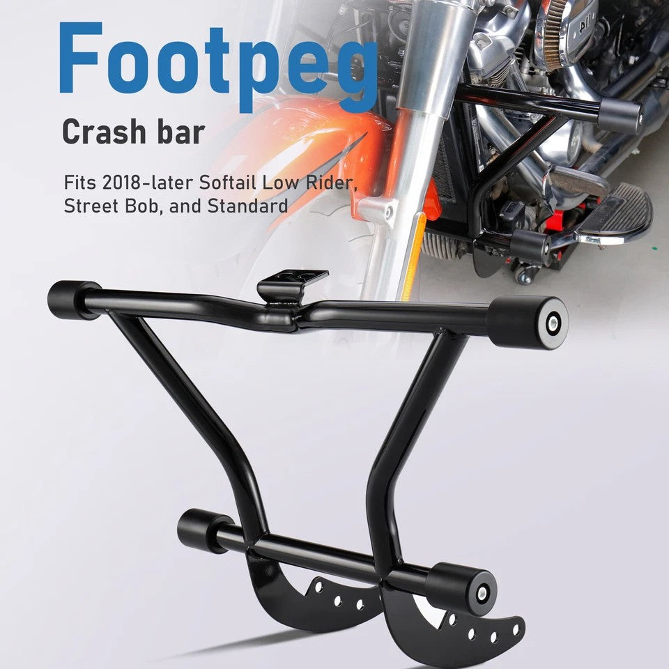 Softail Front Crash Bar Engine Guard for Harley Fat Boy Street Bob FXLR 2018-up
